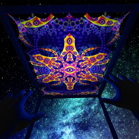 Abracadabra Canopy Bed Top Cover Ceiling Decoration Trippy Etsy