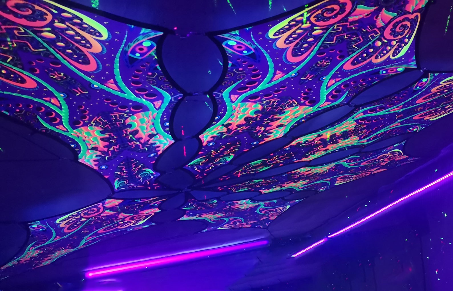 Ceiling Decoration Jungle Snakes Psychedelic UVReactive Etsy