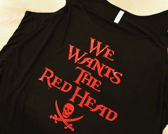 we wants the redhead disney shirt