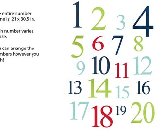 Numbers wall art | Etsy
