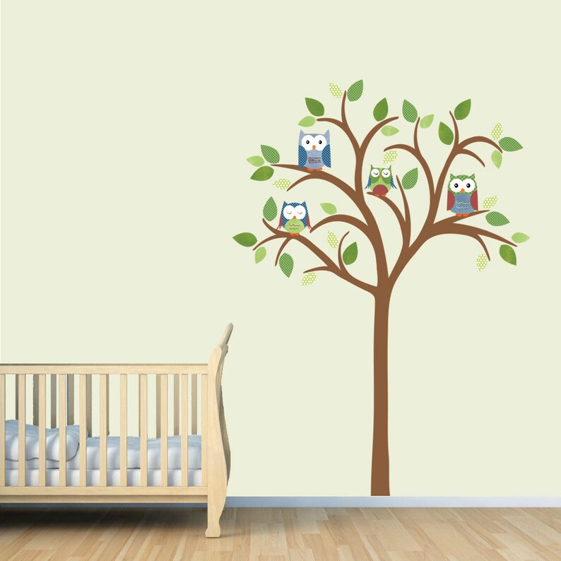Owl Tree Wall Decal Sticker Nursery Art Decor Billy Design