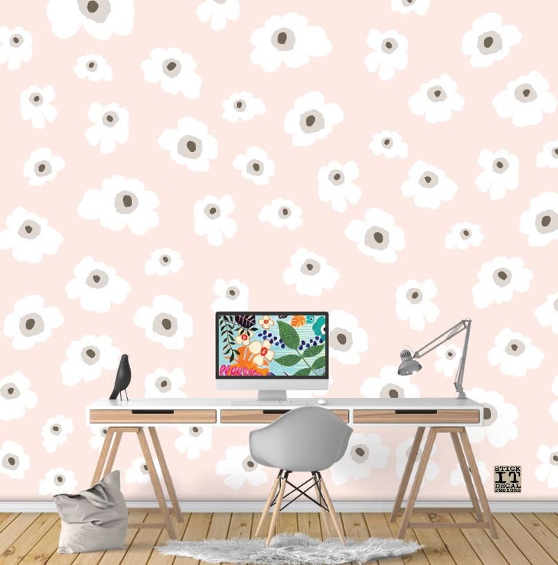 Wallflowers Peel and Stick flower Decals Fabric Wall Decal Etsy