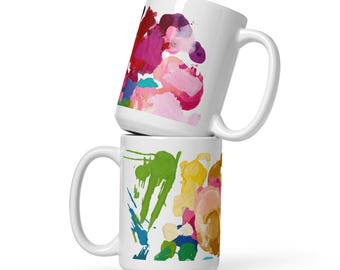 Paint Palette Coffee Mug, Gift for Art Lover, Art Teacher Gift, Aspiring Artist Gift