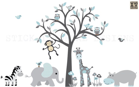safari wall stickers nursery