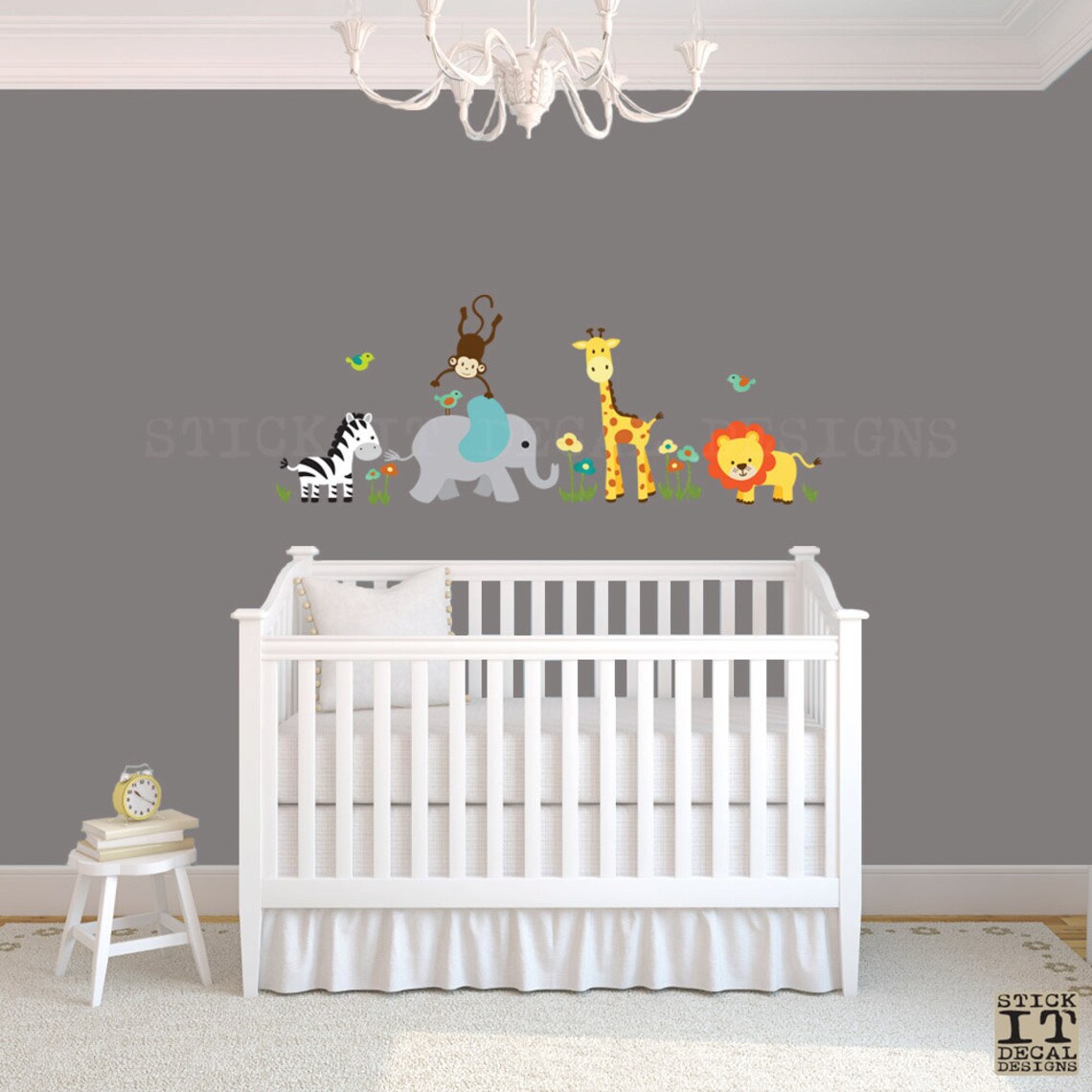 Wall decal nursery nursery wall decal jungle wall decal Etsy