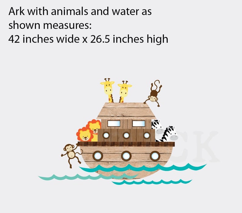 Noah's Ark Animals Two by Two Nursery Wall Decal - Etsy