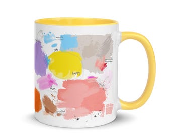 Color Mood Coffee Mug, Gift for Artist, Gift for Art Teacher, Gift for Art Lover