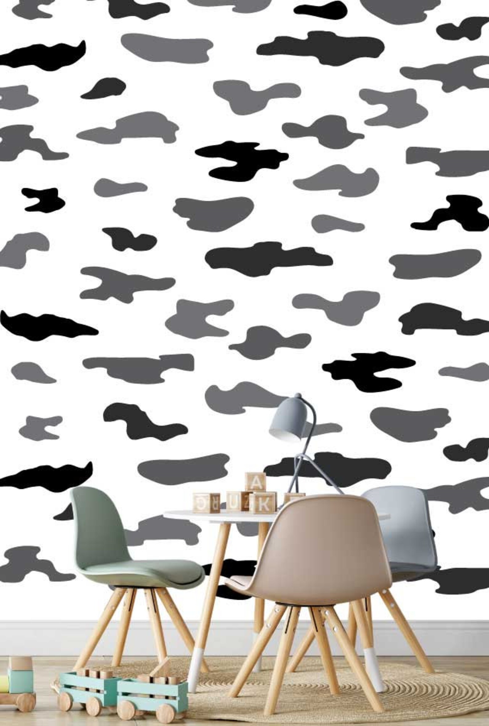 Camo Wall Decal Stickers Camo Room Decor Reusable Etsy