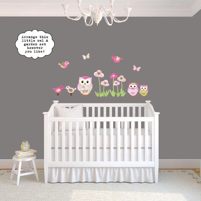 Owl Decal Owl Stickers Nursery Wall Decal Owl Sticker Etsy