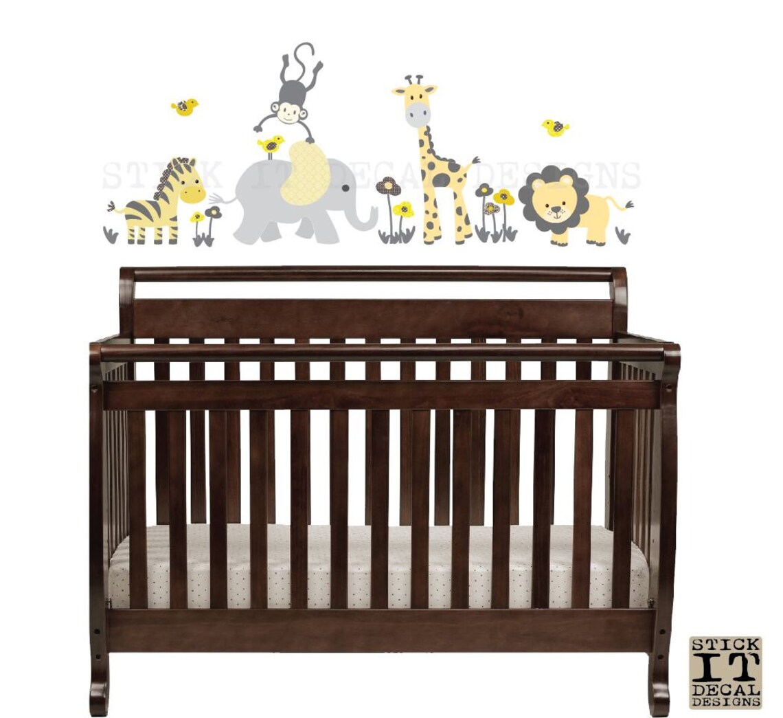 Safari Wall Decal Nursery Wall Decal Mini Decal Giraffe Etsy