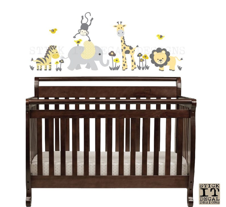 Safari Wall Decal Nursery Wall Decal Mini Decal Giraffe Etsy