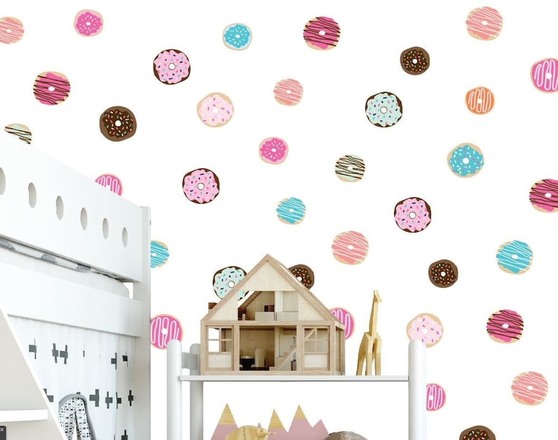 Doughnuts Wall Decals Kids Room Wall Decal Kids Room Decor Doughnuts Wall Decor Doughnut Wall Stickers Removable Wall Stickers