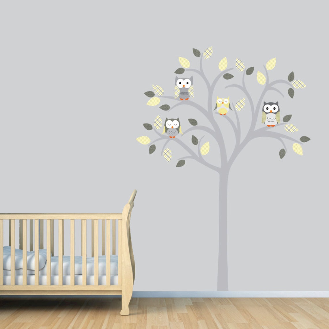 Owl Tree Decal Owl Tree Wall Sticker Owl Nursery Art Owl Etsy