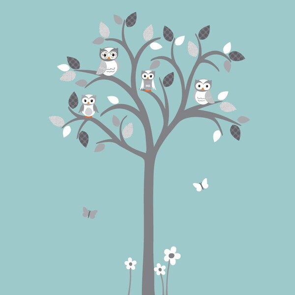 Owl Wall Decal Etsy