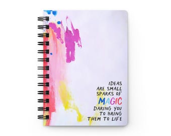 Sparks of Magic Journal/Lined Notebook, Motivational Gift, Gift for Art Lover, Gift for Artist
