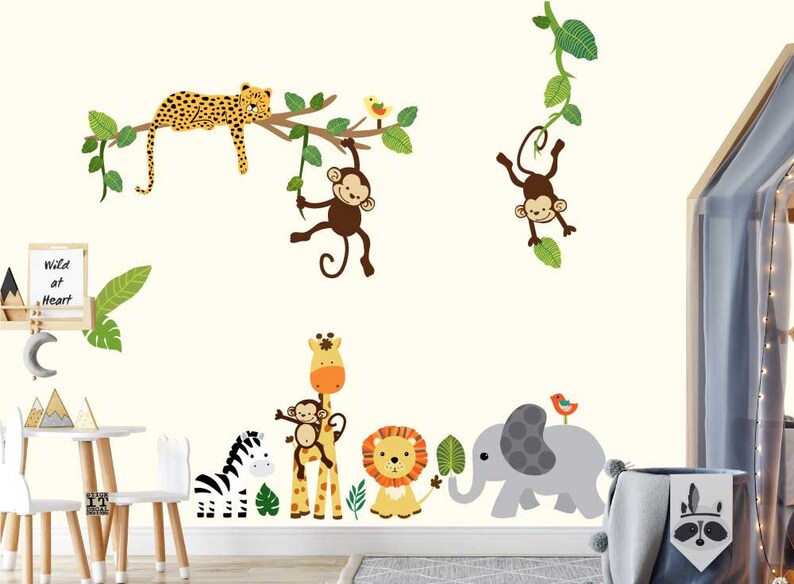 Safari Nursery Wall Decal Nursery Wall Decal Wall Decal Etsy