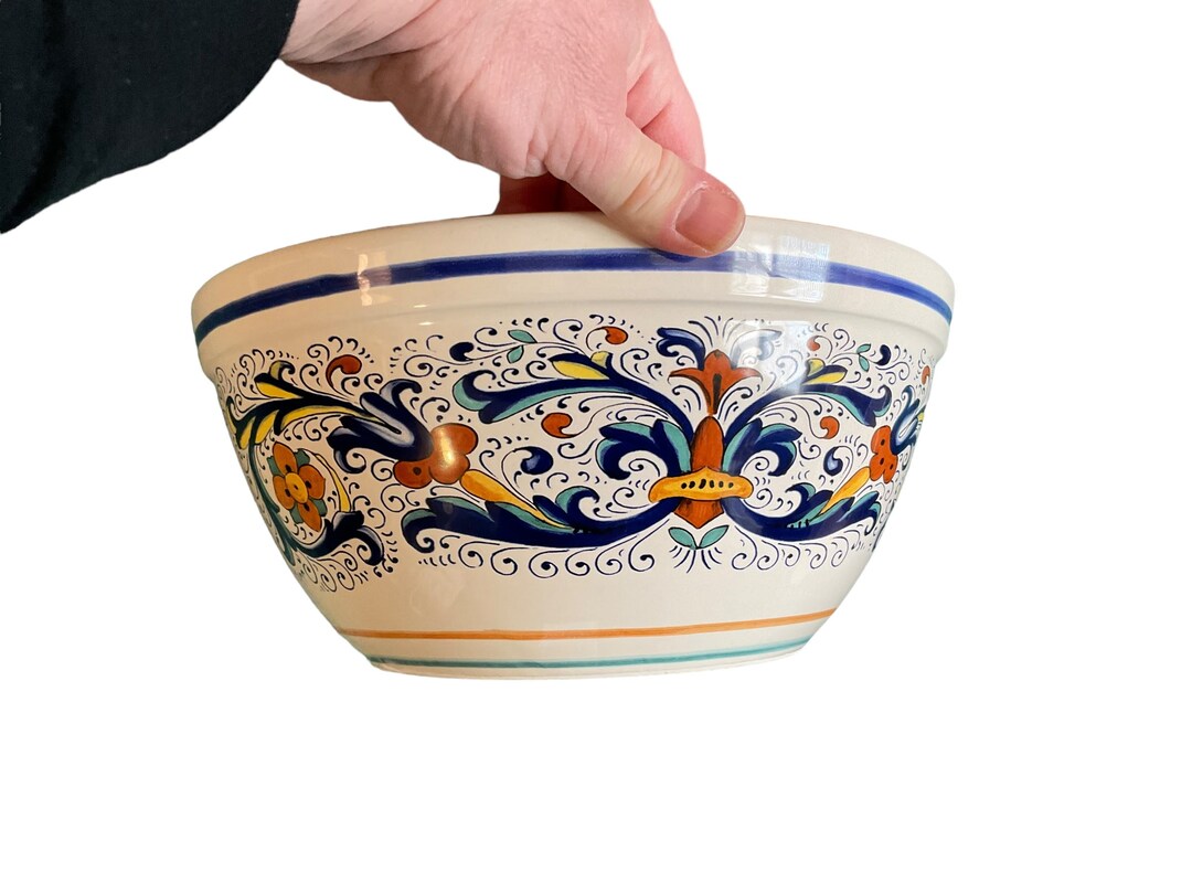 Ceramica Nova Deruta Italian Pottery Vintage New Large Bowl Etsy