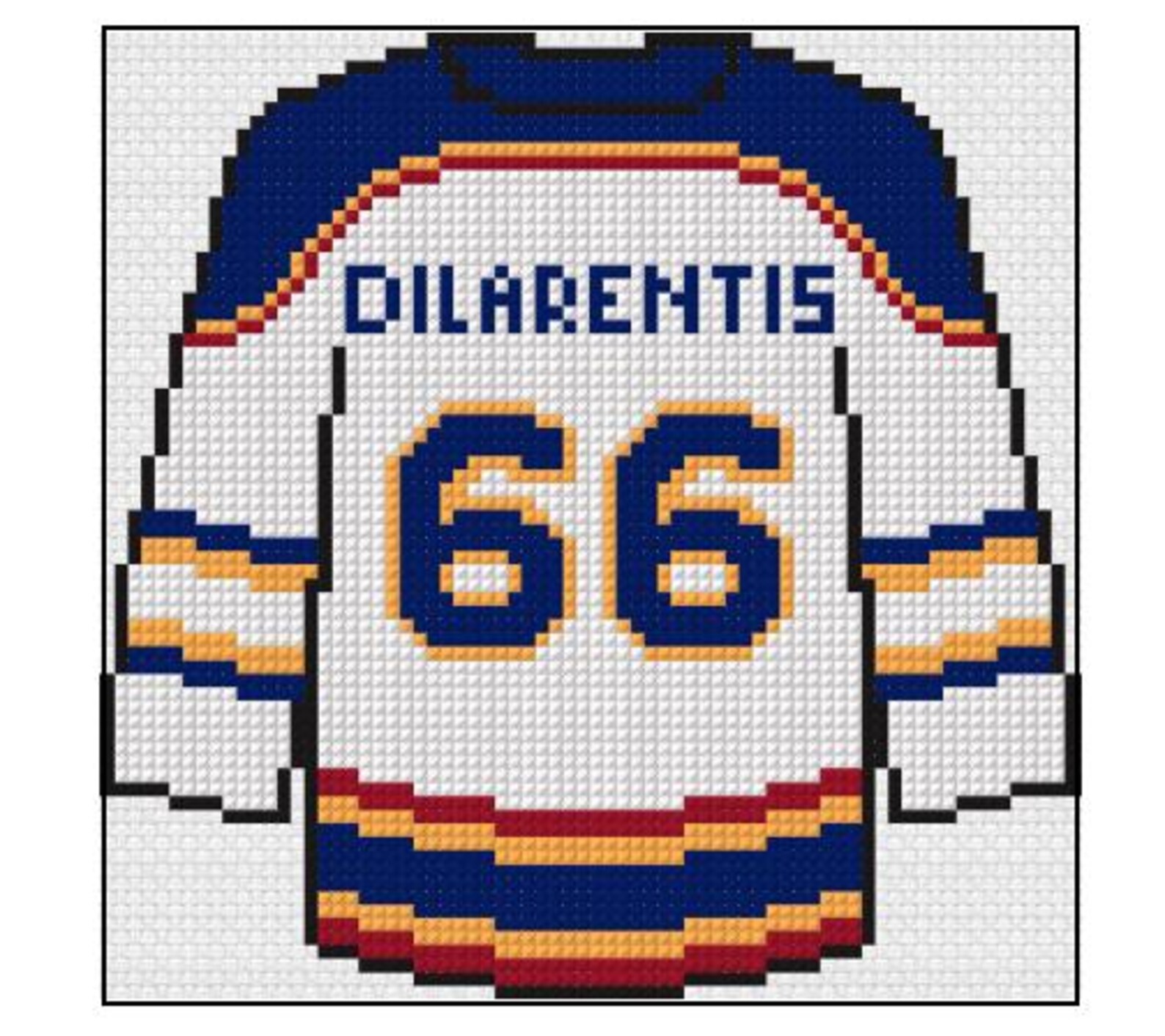 Dean Di Larentis Jersey Needlepoint PDF Pattern // Off Campus Jersey