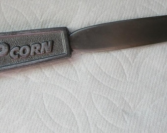 RARE Vintage advertising Jolly Time Popcorn letter opener - Heavy end - Estate Find!