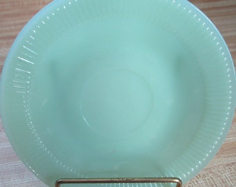 Vintage Jadite/Jadeite Jane Ray Pattern -  Fire King ONE saucer   - COMBINED SHIPPING -Estate find!