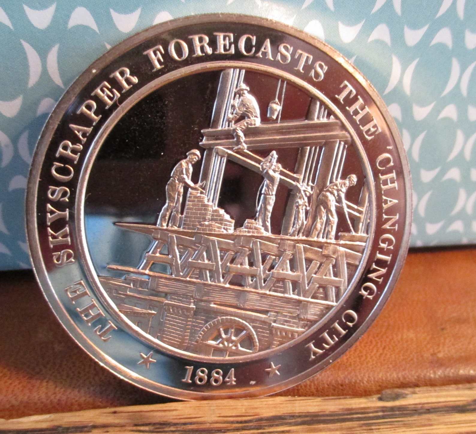 Franklin Mint Solid Bronze Coin 1884 the Skyscraper Etsy UK