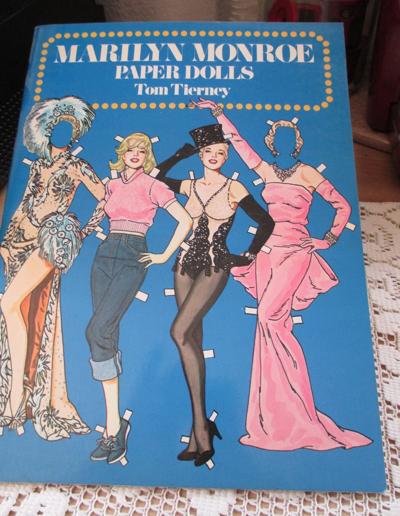 1979 Vintage Marilyn Monroe Paper Doll Book by Tom Tierney - Etsy