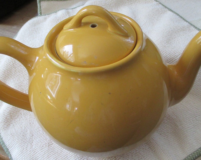 Vintage Mid Century Lipton Teapot mustard or Gold Color Etsy