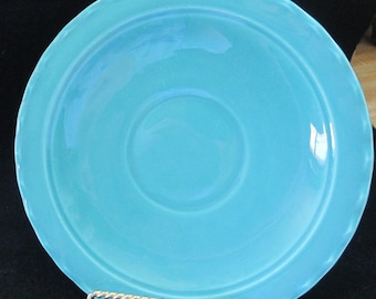 Vintage,Early California Pottery, Coronado Pottery .- Franciscan - saucer - Turquoise - Estate find