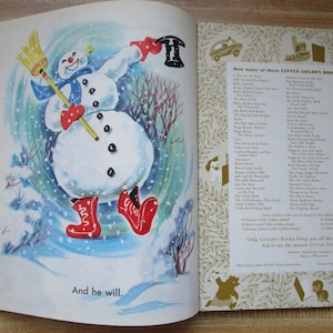Vintage 1979 Little Golden Book frosty the Snowman No Missing Pages or ...