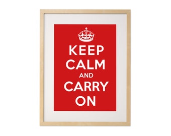 Fine art print · Keep calm and carry on · DIN A4