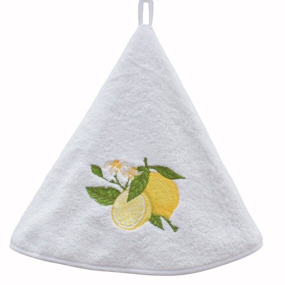 Lemon Fruit Round Towel Citrus Kitchen Hand Towels Tree Lemon Etsy