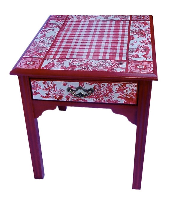 Items similar to Painted Side Table on Etsy