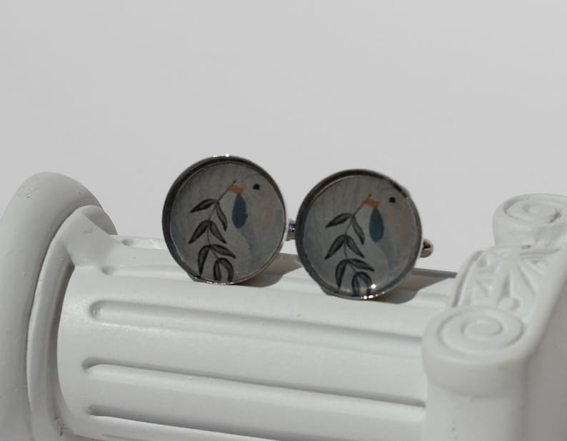 Dolphins /& Doves Cuff Links 3-901 Peace Dove artistic designer art jewelry peace love harmony