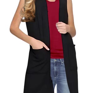 Summer Fashion Vest, Lightweight, Gift for her, Fashion, Ladies Fashion, Women’s Knit Vest Featuring Two Pockets,