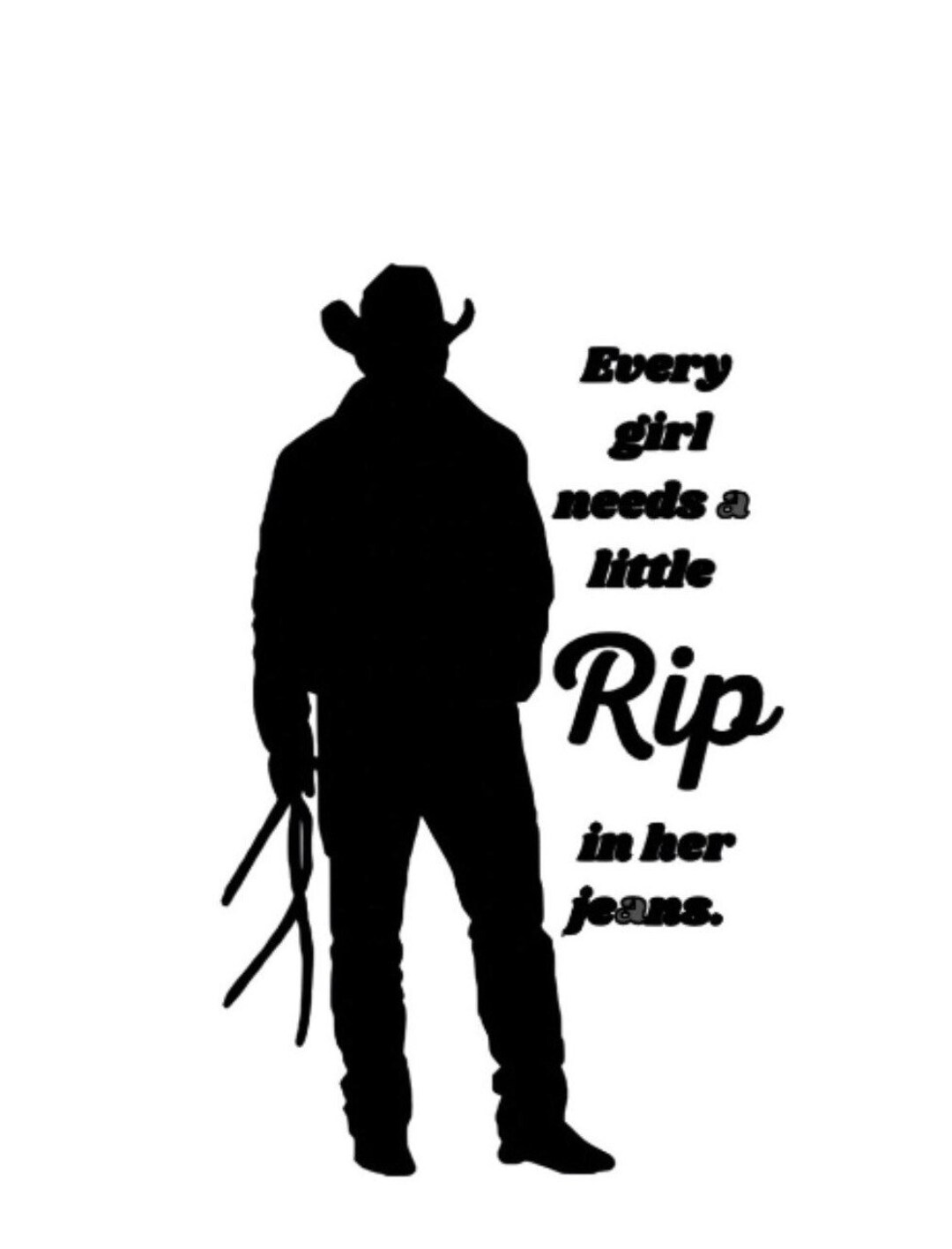 DIY Yellowstone Iron On, Heat Press Transfer, RIP in Jeans, Tshirt DIY