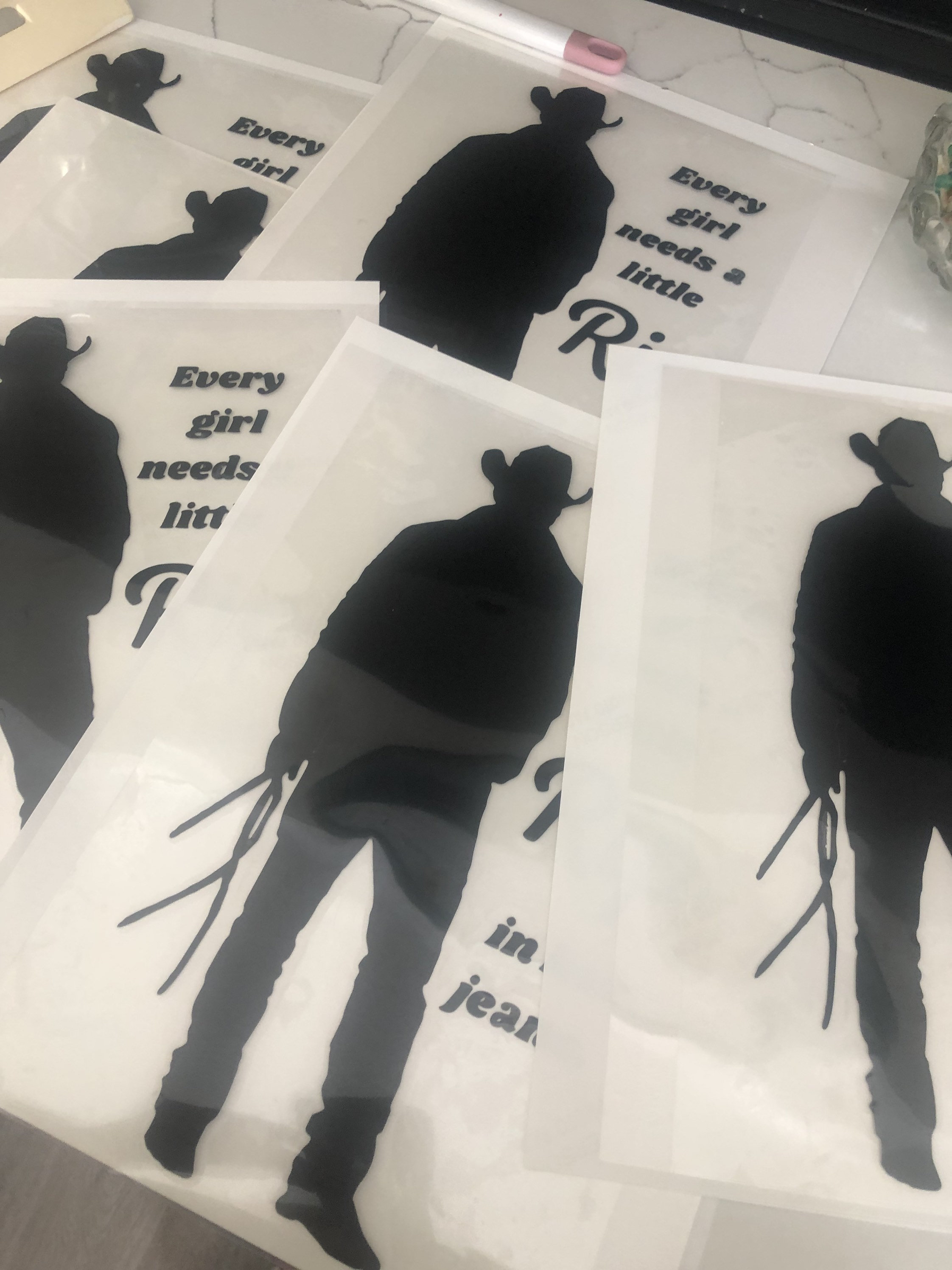 DIY Yellowstone Iron On, Heat Press Transfer, RIP in Jeans, Tshirt DIY