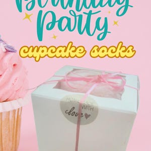 Fuzzy socks, Sweet Gift, Unique Gift Idea, Themed Socks, Fuzzy Socks, Warm Up Your Toesies gift, Holiday Gift, Sock cupcake