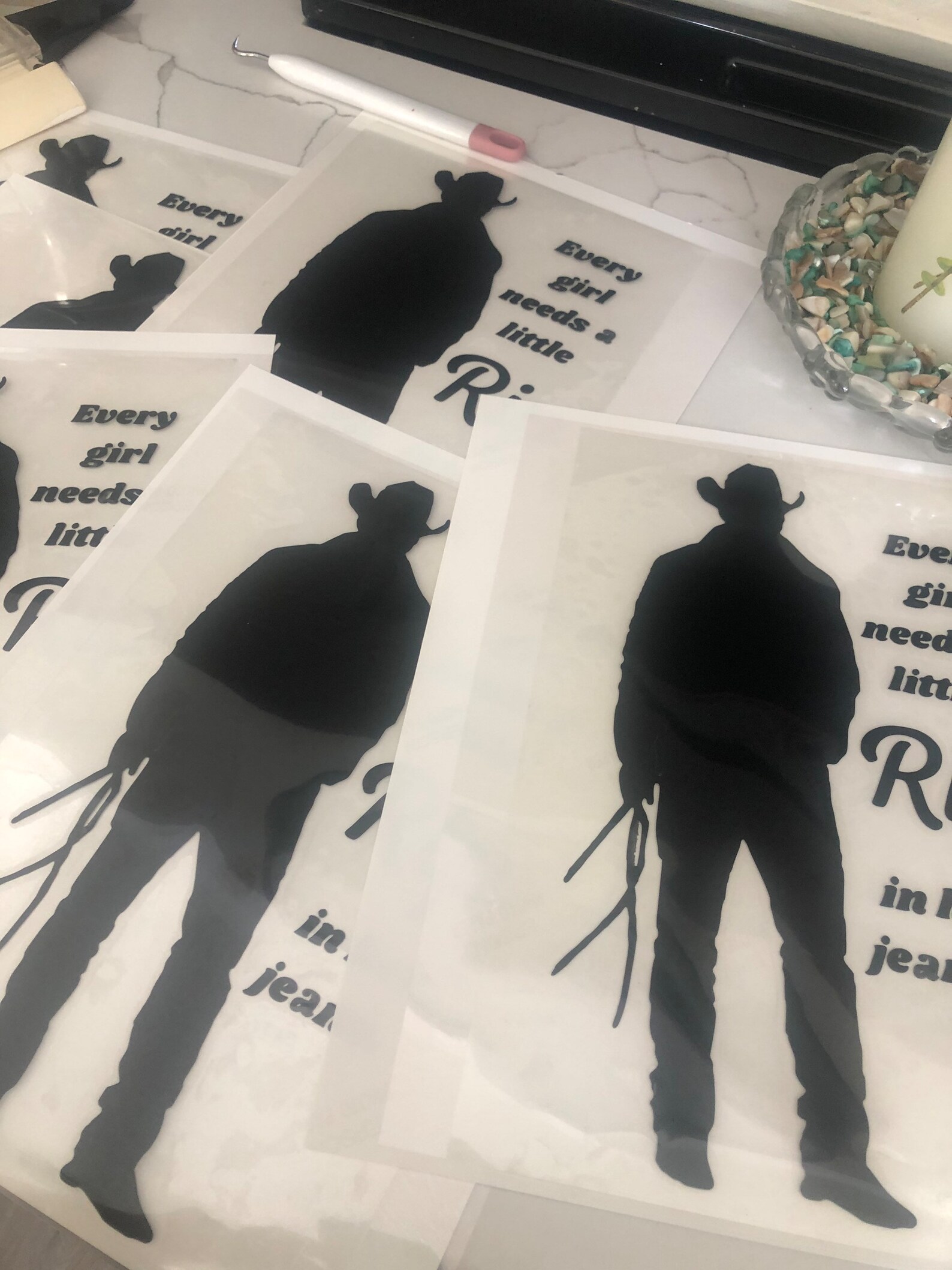 DIY Yellowstone Iron On, Heat Press Transfer, RIP in Jeans, Tshirt DIY