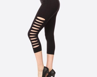 side ripped leggings