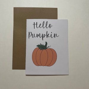 Hello Pumpkin Card, fall , seasonal card