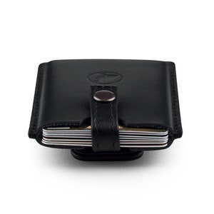 billetera de cuero personalizada con clip para dinero y tarjetas, billetera con clip para tarjetas de dinero, billetera minimalista con clip para dinero