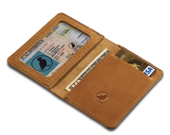 slim id wallet, woman leather card holder wallet, slim wallet for woman, leather id holder, bifold card holder, minimalistic id wallet