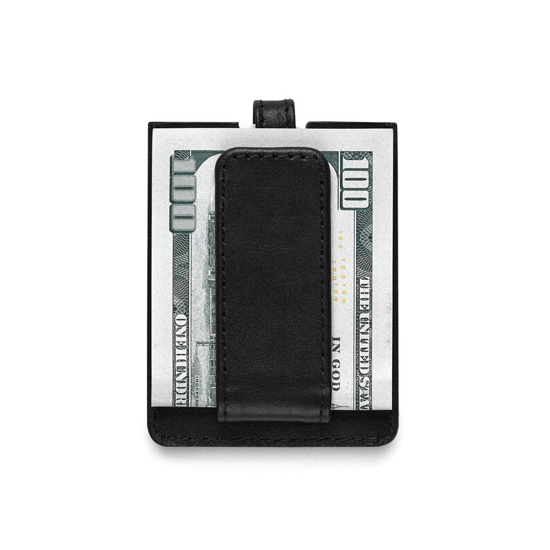 Mens Leather Money Clip Wallet Personalized Money Clip Card Etsy