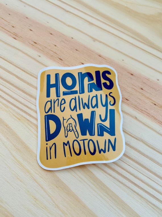 Horns Down Sticker WV WVU West Virginia Motown Etsy UK