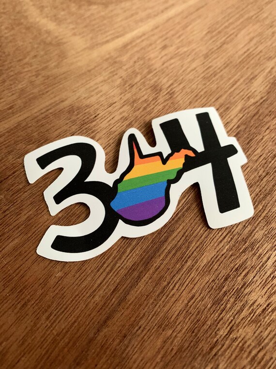 WV Pride Sticker Gay Pride WV WVU Etsy
