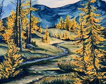 Art Print from Original Oil Painting: Lake Ingalls Trail, Washington