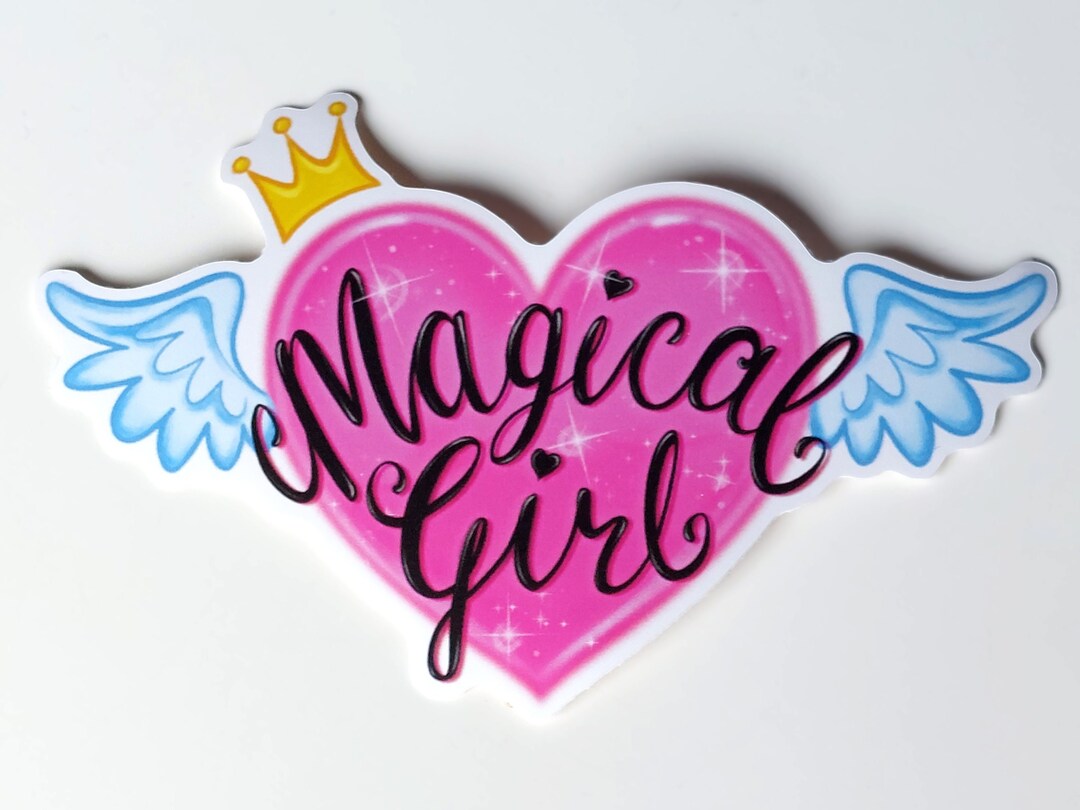 Magical Girl Sticker | Vinyl Weatherproof Stickers Cute Kawaii Art ...
