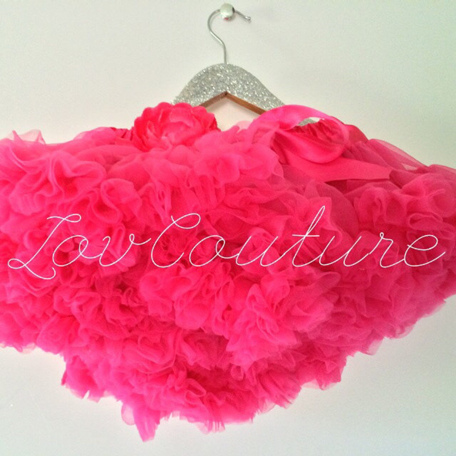 Hot Pink Deluxe Full and Fluffy Chiffon Pettiskirt Etsy