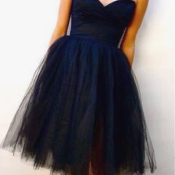 Tulle Womens Mid Length TuTu Skirt. Inspired by Audrey Hepburn's Breakfast At Tiffany's
