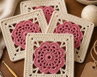 Crochet Pattern, Granny Square Pattern, Easy crochet Motif, Beginner Crochet patter, PDF Instruction